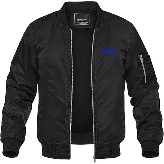 Men's Dame Products Logo Lightweight Bomber Jacket Windbreaker Softshell Varsity Jacket Coat