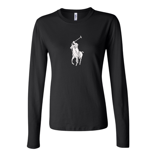 BELLA CANVAS Women’s Polo Ralph Lauren Jersey Long Sleeve Tee