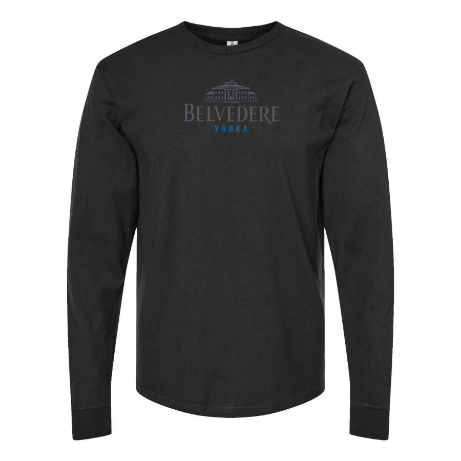 Men's Belvedere Logo Cotton Long Sleeve T-Shirt