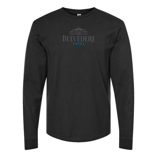 Men's Belvedere Logo Cotton Long Sleeve T-Shirt