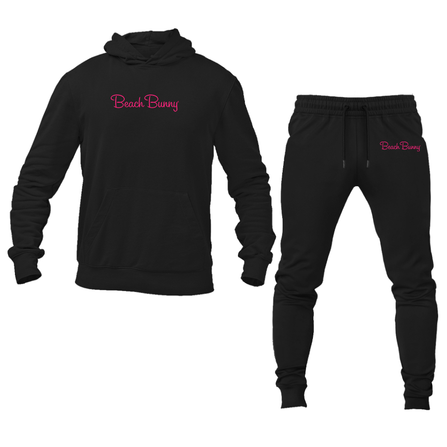 Men's Beach Bunny Logo Hoodie Joggers Set