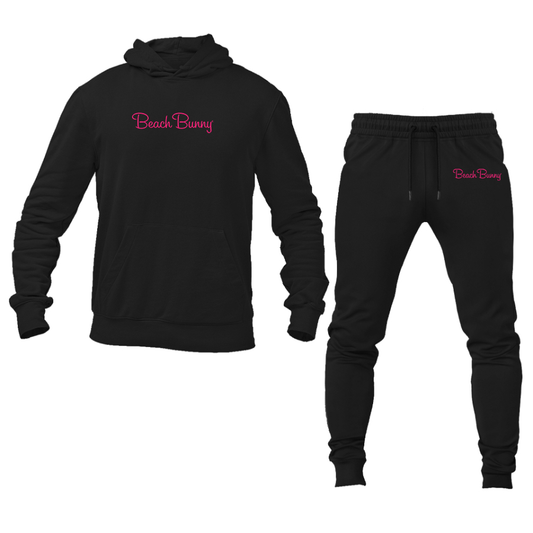 Men's Beach Bunny Logo Hoodie Joggers Set
