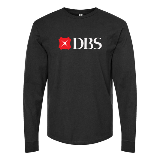 Men's DBS Bank Logo Cotton Long Sleeve T-Shirt