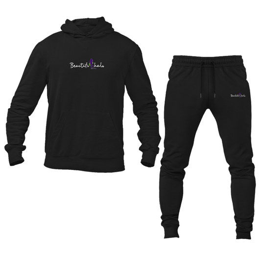 Men's Beatiful Halo Logo Hoodie Joggers Set