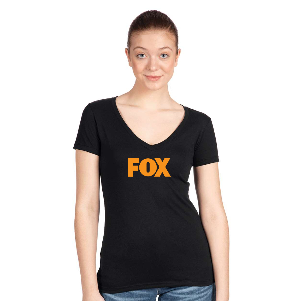 Women's Fox  Next Level V-Neck T-Shirt