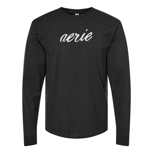 Men's Aerie Logo Cotton Long Sleeve T-Shirt