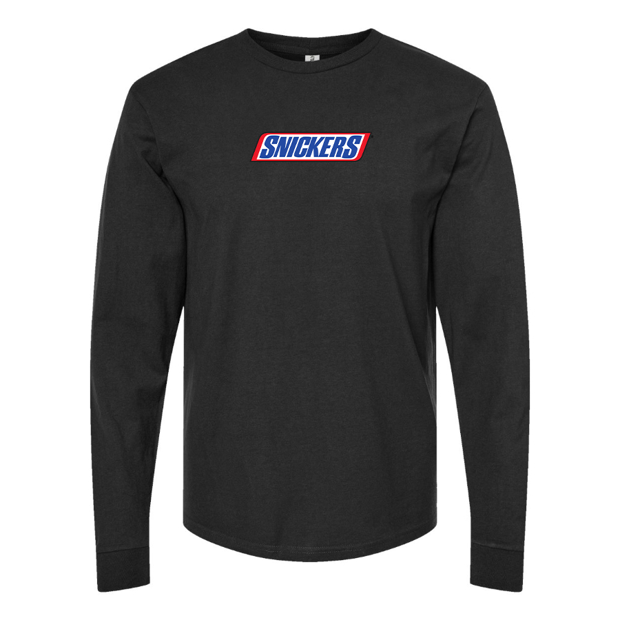 Men's  Snickers Logo Cotton Long Sleeve T-Shirt