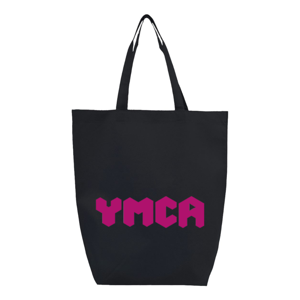 YMCA Mauve Q-Tees Non-Woven Gusset Bottom Tote