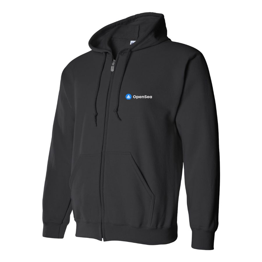 Men's OpenSea Logo Zipper Hoodie