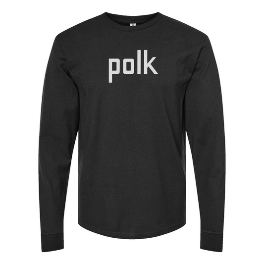 Men's Polk Audio Logo Cotton Long Sleeve T-Shirt