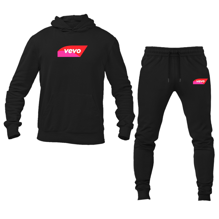 Men's Vevo Thumbnail Banner  Logo Hoodie Joggers Set