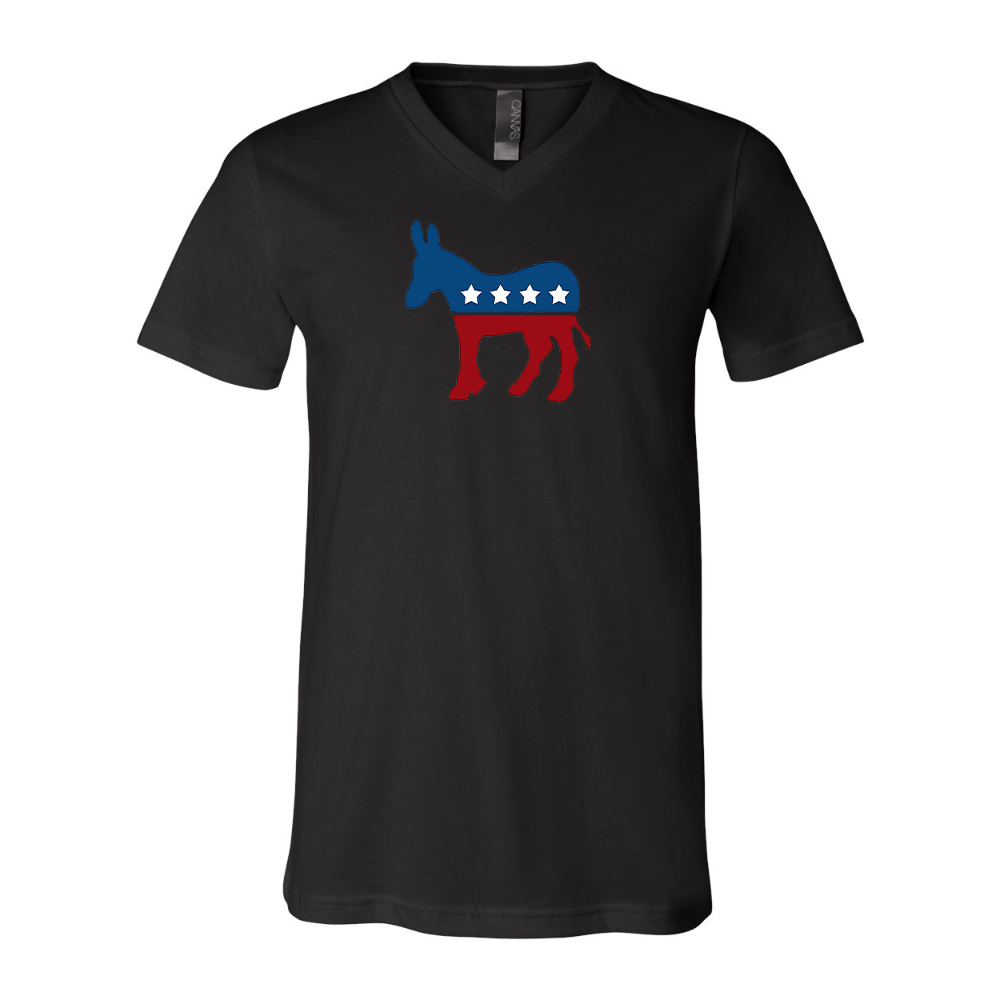Democrat Election Symbol BELLA  CANVAS - Jersey V-Neck T-Shirt