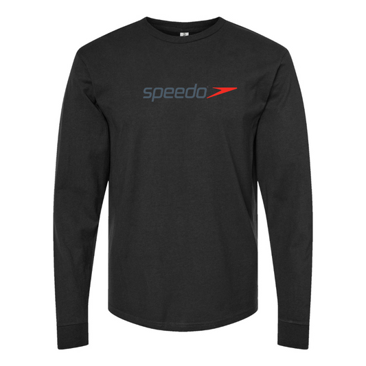 Men's Speedo Logo Cotton Long Sleeve T-Shirt