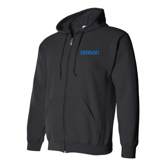 Men's Omron Logo Zipper Hoodie