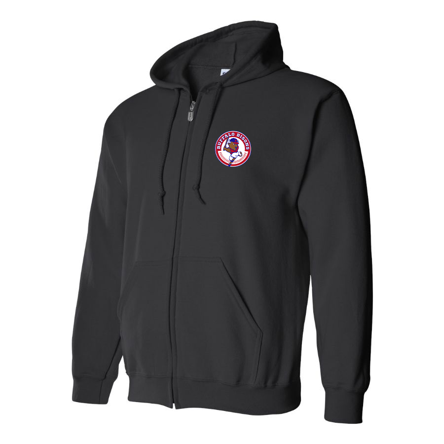 Men's Buffalo Bisons Logo Zipper Hoodie