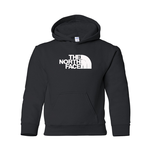 Youth  The North Face Black Gildan Heavy Blend  Hooded Sweatshirt