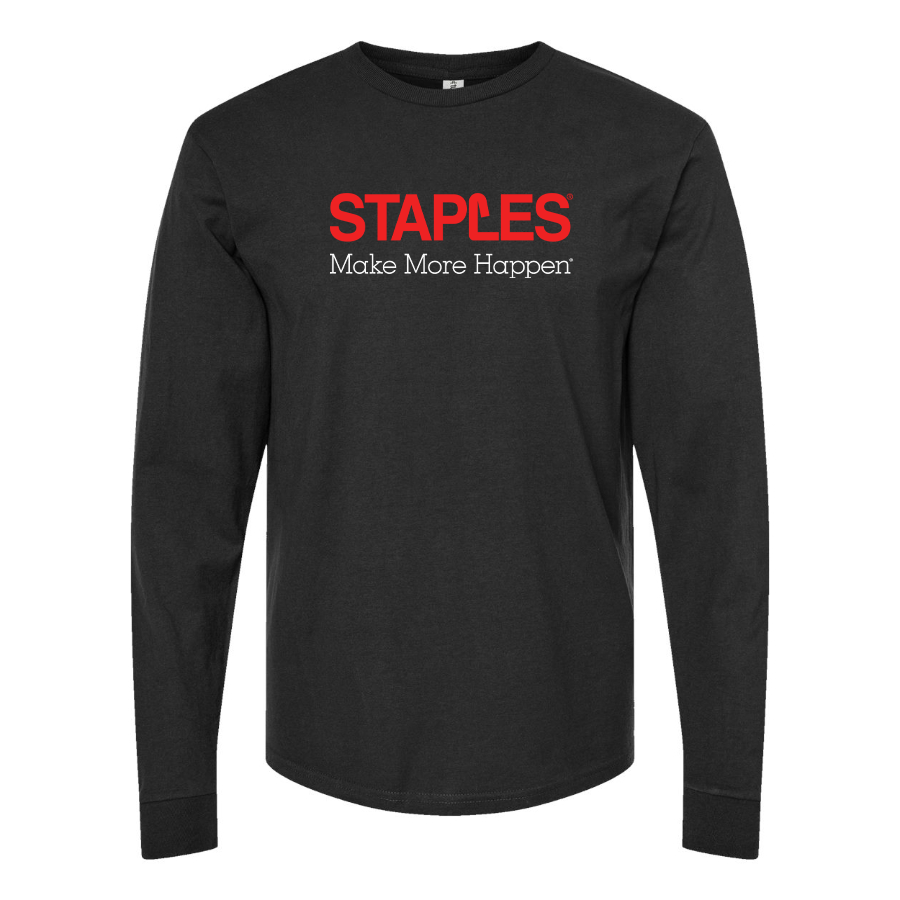 Men's Staples Logo  Cotton Long Sleeve T-Shirt