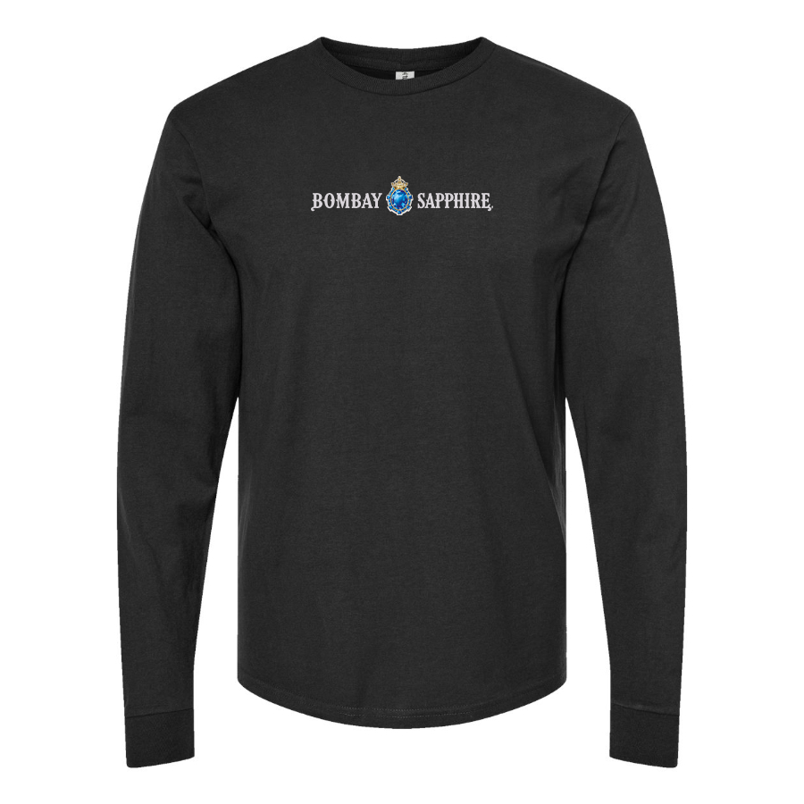 Men's Bombay Sapphire Logo Cotton Long Sleeve T-Shirt