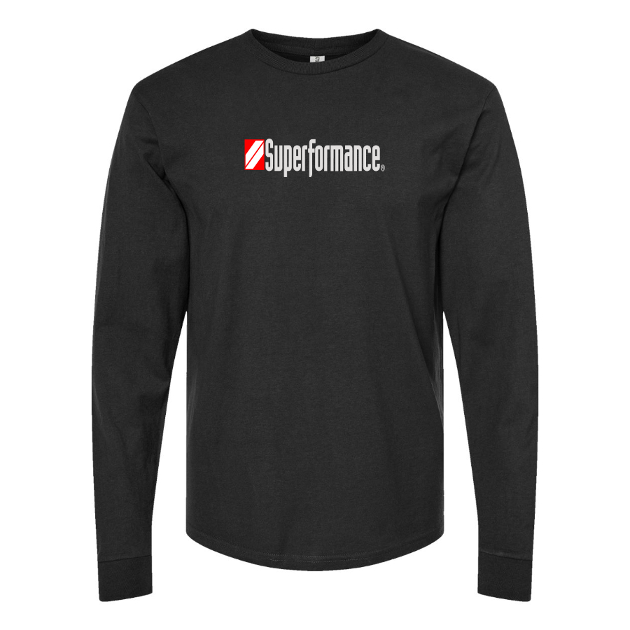 Men's Superformance Logo Cotton Long Sleeve T-Shirt