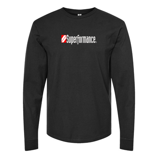Men's Superformance Logo Cotton Long Sleeve T-Shirt
