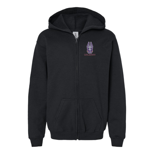 Gildan Heavy Blend Youth Albany Great Danes Full Zip Hooded Sweatshirt