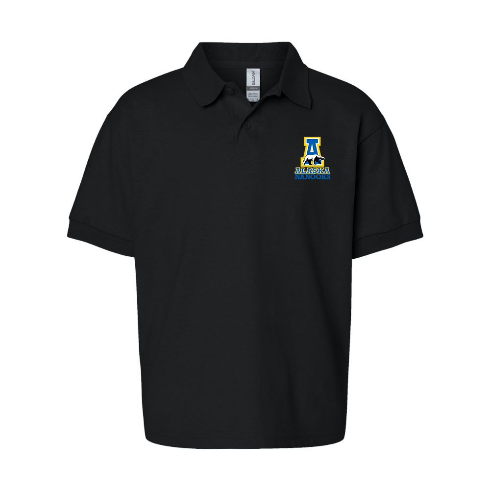 Youth Alaska Nanooks Gildan Dry Blend Jersey Polo