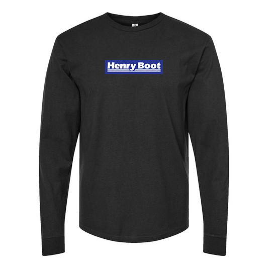 Men's Henry Boot Logo Cotton Long Sleeve T-Shirt