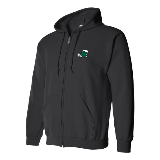 Men's Tulane Green Wave Logo  Zipper Hoodie