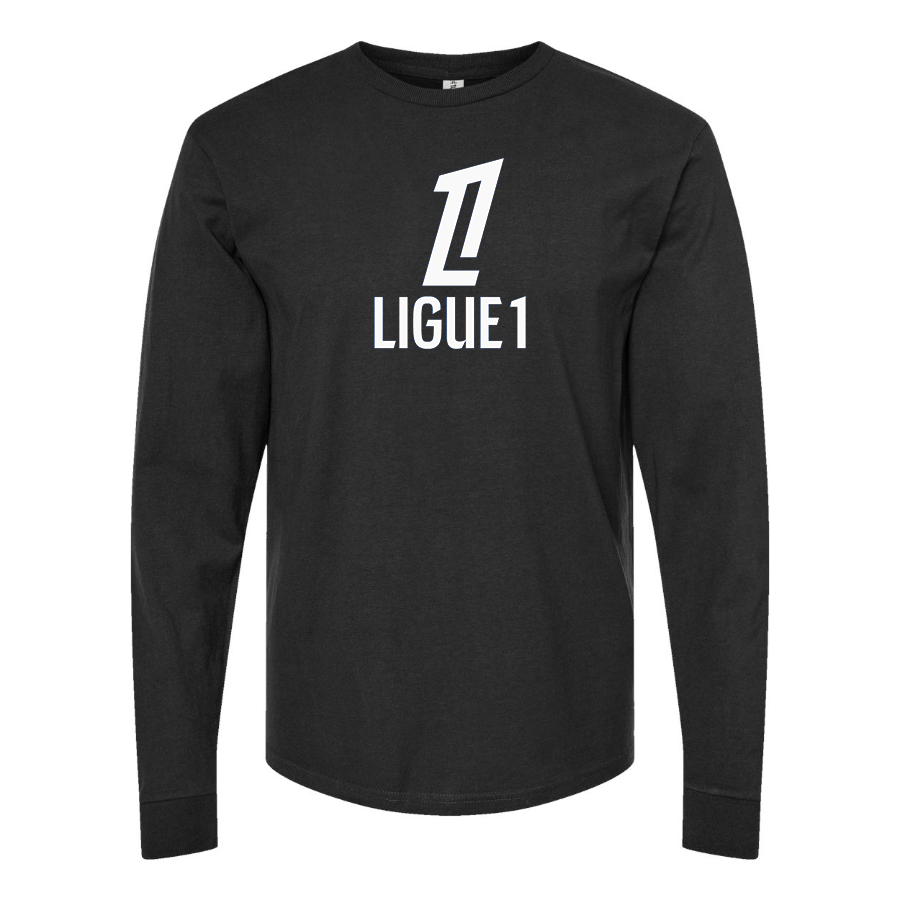 Men's Ligue 1 Logo Cotton Long Sleeve T-Shirt