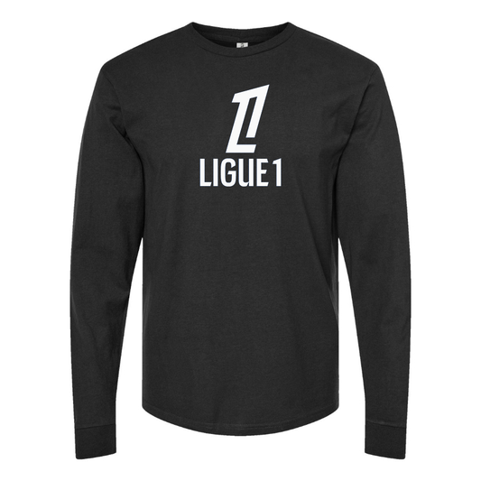 Men's Ligue 1 Logo Cotton Long Sleeve T-Shirt