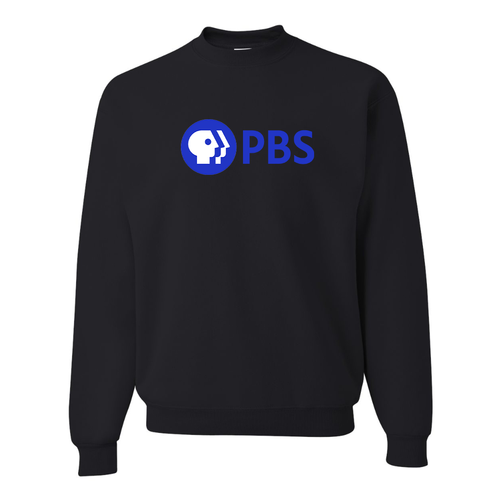 Men's  PBS Blue JERZEES NuBlend Crewneck Sweatshirt