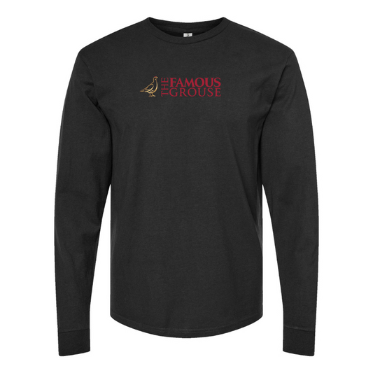 Men's Famous Grouse Logo Cotton Long Sleeve T-Shirt