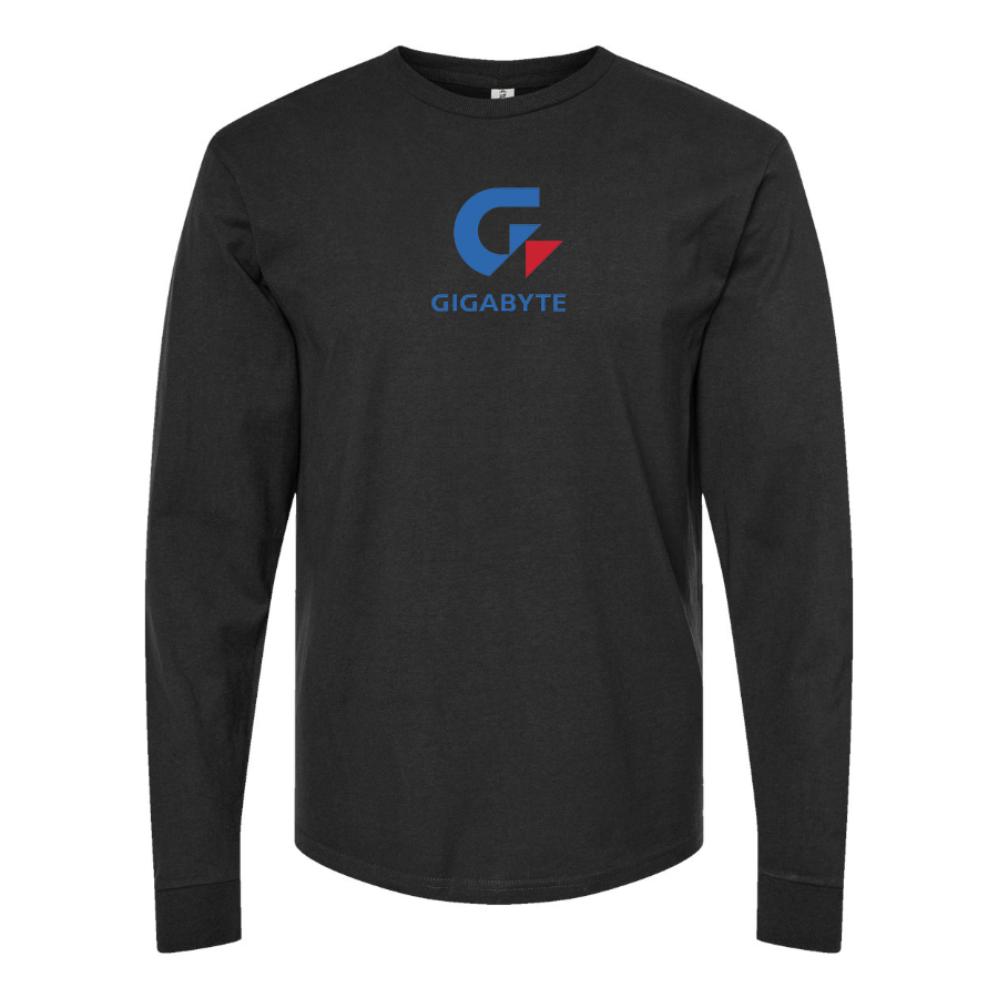 Men's Gigabyte Logo Cotton Long Sleeve T-Shirt