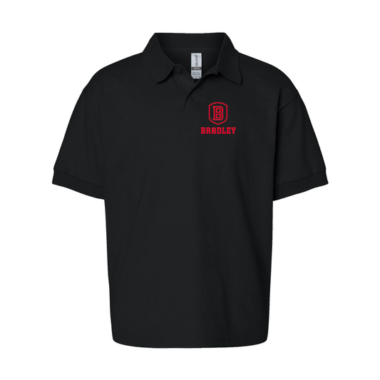 Youth Bradley Braves Gildan Dry Blend Jersey Polo