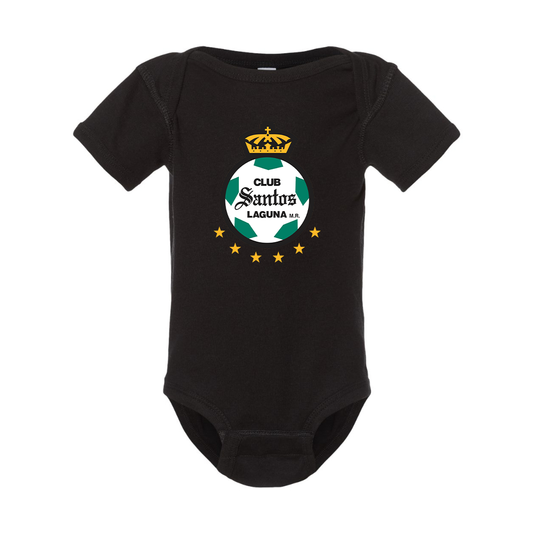 Santos Laguna Soccer  Rabbit Skins Infant Baby Rib Bodysuit