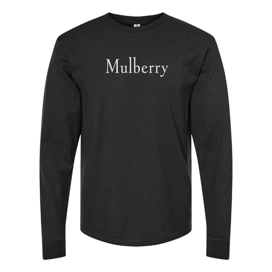 Men's Mulberry  Logo Cotton Long Sleeve T-Shirt