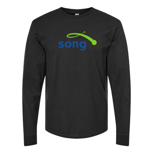 Men's Song Logo Cotton Long Sleeve T-Shirt