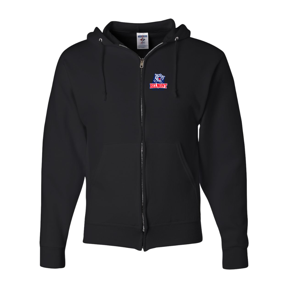 Men's  Belmont Bruins  JERZEES NuBlend Full-Zip Hooded Sweatshirt