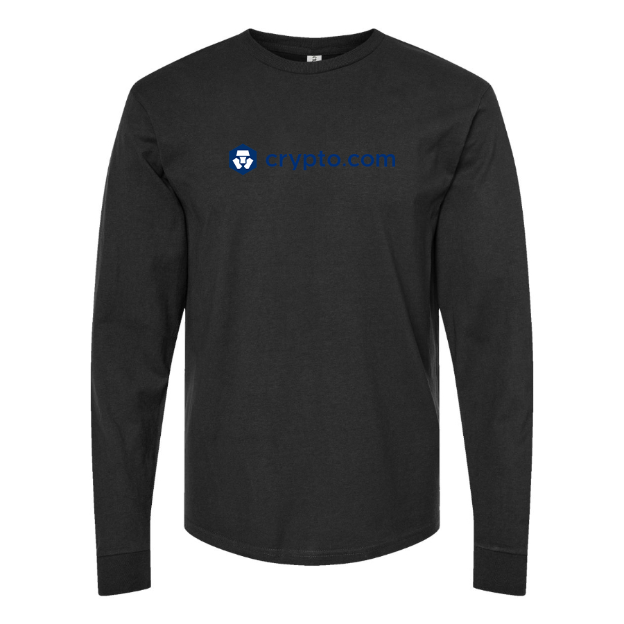 Men's Crypto.Com  Logo Cotton Long Sleeve T-Shirt