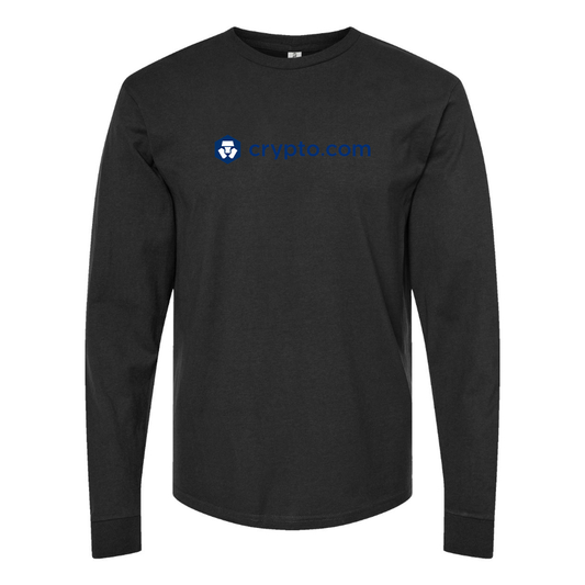 Men's Crypto.Com  Logo Cotton Long Sleeve T-Shirt