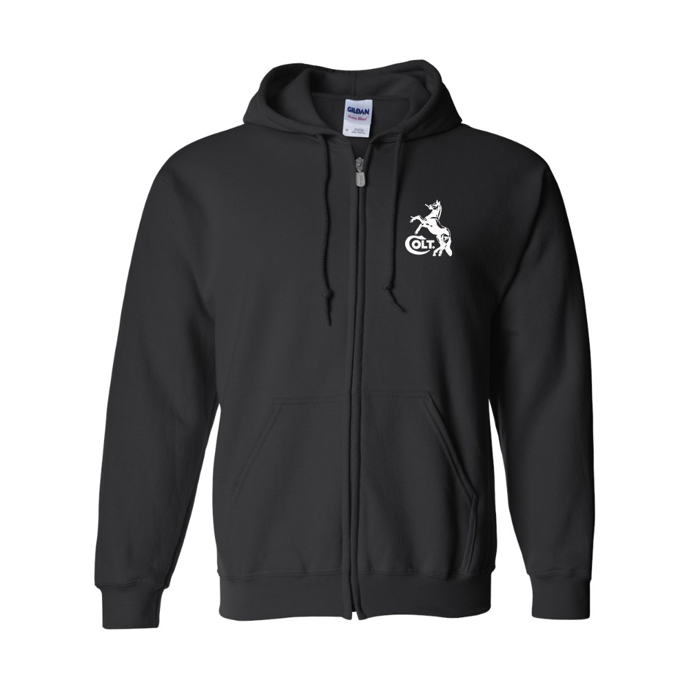 Men's  Colt Horse Gildan  Heavy Blend Full Zip Hooded Sweatshirt