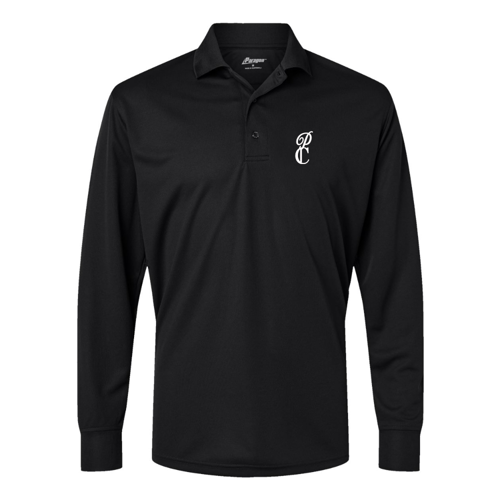 Men's P & C Black  Paragon Prescott Long Sleeve Polo