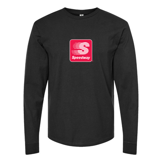Men's Speedway Gas Station  Logo Cotton Long Sleeve T-Shirt