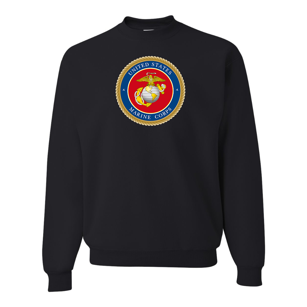 Men's  USMC Emblem JERZEES NuBlend Crewneck Sweatshirt