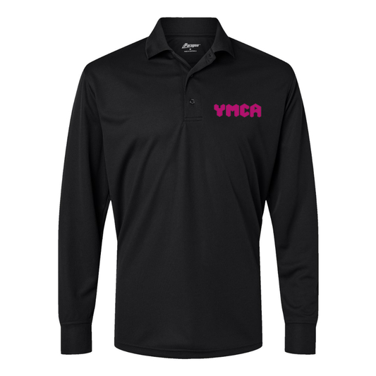 Men's   YMCA Mauve   Paragon Prescott Long Sleeve Polo