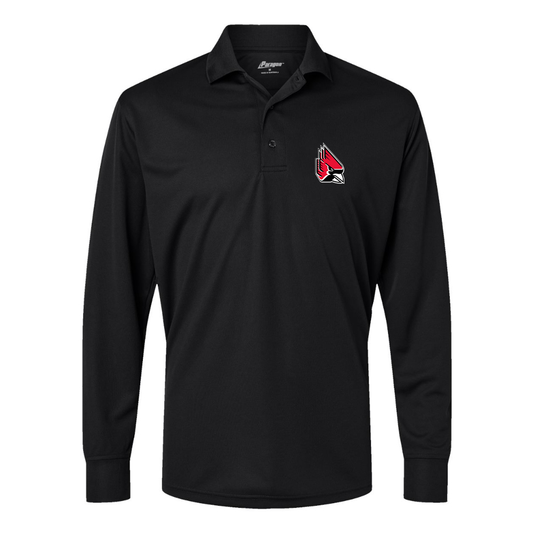 Men's Ball State Cardinals   Paragon Prescott Long Sleeve Polo