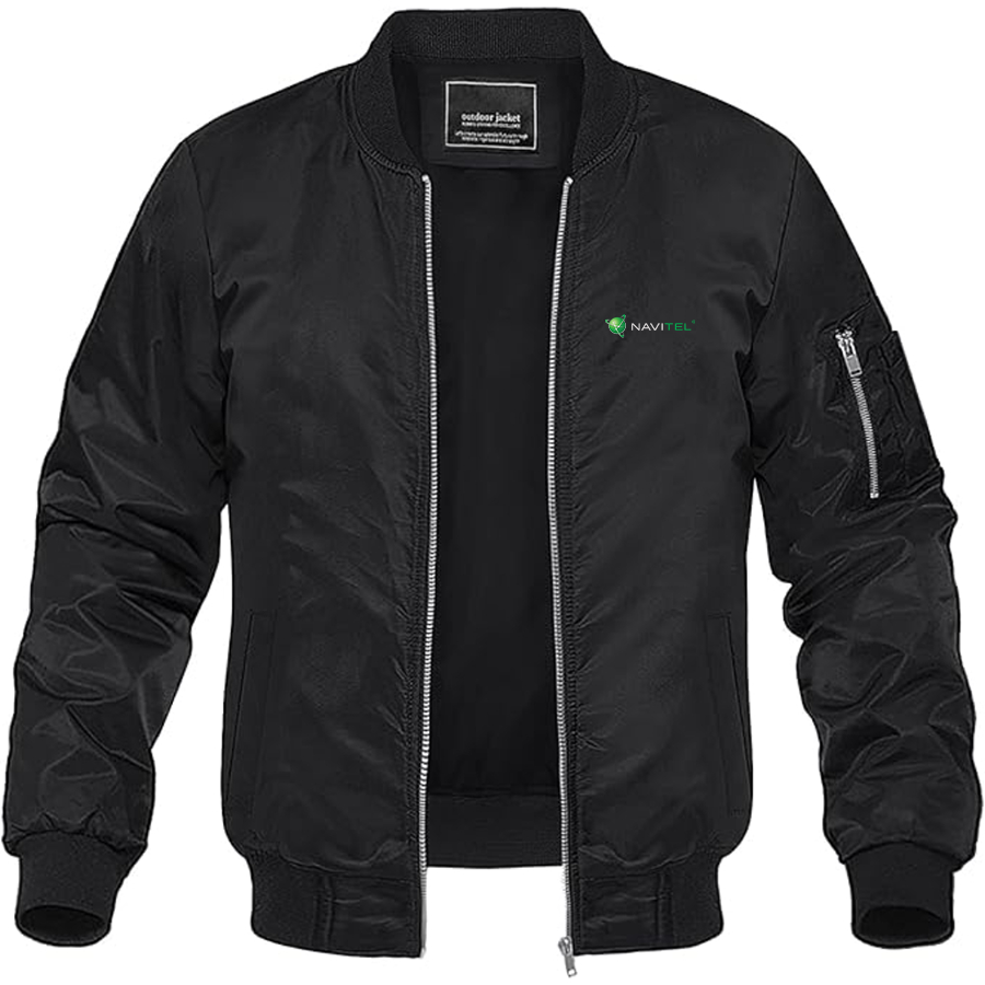 Men's Navitel Logo Lightweight Bomber Jacket Windbreaker Softshell Varsity Jacket Coat