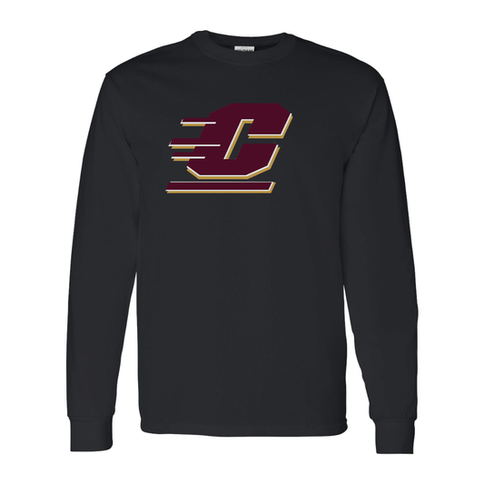 Men's Central Michigan Chippewas  Gildan Heavy Cotton Long Sleeve T-Shirt