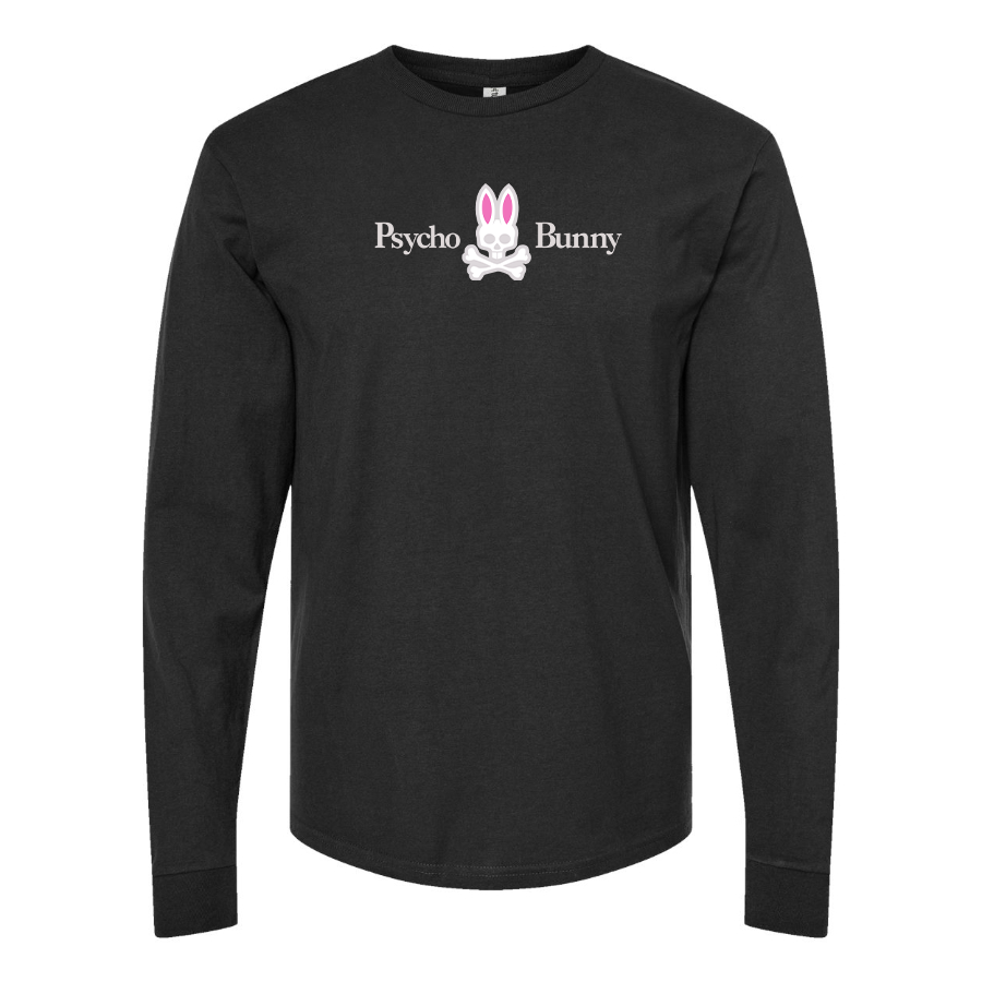Men's Psycho Bunny Logo Cotton Long Sleeve T-Shirt