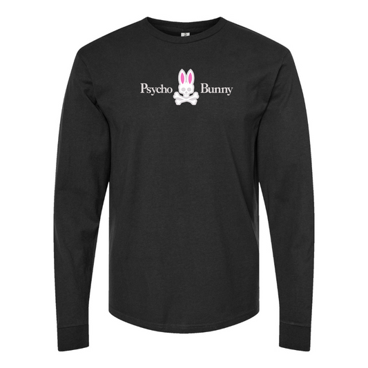 Men's Psycho Bunny Logo Cotton Long Sleeve T-Shirt